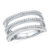 Thumbnail Image 0 of 0.25 CT. T.W. Diamond Open Three Tier Band in Sterling Silver