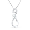 0.10 CT. T.W. Diamond Infinity Knot Pendant in Sterling Silver