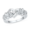 Diamond Accent Abstract Heart Ring in Sterling Silver