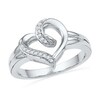 Thumbnail Image 0 of Diamond Accent Looping Heart Ring in Sterling Silver