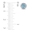 Thumbnail Image 2 of 5.0mm Blue Topaz and Diamond Accent Frame Stud Earrings in 10K White Gold