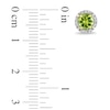 Thumbnail Image 2 of 5.0mm Peridot and Diamond Accent Frame Stud Earrings in 10K Gold