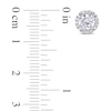 Thumbnail Image 2 of 5.0mm Lab-Created White Sapphire and Diamond Accent Frame Stud Earrings in Sterling Silver