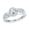 0.20 CT. T.W. Diamond Swirl Promise Ring in Sterling Silver (25 Characters)
