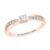 Thumbnail Image 0 of 1/6 CT. T.W. Diamond Promise Ring in 10K Rose Gold (20 Characters)