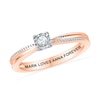 Thumbnail Image 1 of 1/10 CT. T.W. Diamond Promise Ring in 10K Rose Gold (22 Characters)