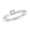 Thumbnail Image 0 of 1/10 CT. Diamond Solitaire Promise Ring in 10K White Gold (1 Line)