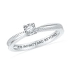 1/10 CT. Diamond Solitaire Promise Ring in 10K White Gold (1 Line)