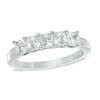 Thumbnail Image 0 of 1.00 CT. T.W. Certified Canadian Princess-Cut Diamond Five Stone Anniversary Band in 14K White Gold (I/I2)