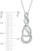 Thumbnail Image 1 of Diamond Accent Cascading Infinity Pendant in Sterling Silver