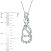 Diamond Accent Cascading Infinity Pendant in Sterling Silver