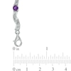 Thumbnail Image 2 of Amethyst and Diamond Accent Twist Bracelet in Sterling Silver - 7.25"