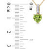 Thumbnail Image 1 of 6.0mm Heart-Shaped Peridot and Diamond Accent Pendant in 10K Gold - 17"