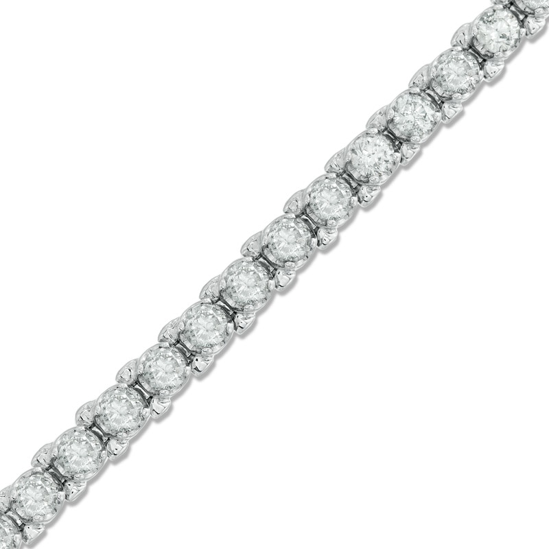 Main Image 1 of 4.00 CT. T.W. Diamond Tennis Bracelet in 10K White Gold