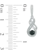 Thumbnail Image 1 of 0.10 CT. T.W. Enhanced Black and White Diamond Beaded Infinity Drop Earrings in Sterling Silver