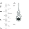 0.10 CT. T.W. Enhanced Black and White Diamond Beaded Infinity Drop Earrings in Sterling Silver