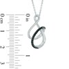0.15 CT. T.W. Enhanced Black and White Diamond Infinity Ribbon Pendant in Sterling Silver
