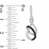 Thumbnail Image 2 of 0.15 CT. T.W. Enhanced Black and White Diamond Infinity Ribbon Drop Earrings in Sterling Silver