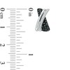 Thumbnail Image 2 of 0.15 CT. T.W. Enhanced Black and White Diamond "X" J-Hoop Earrings in Sterling Silver
