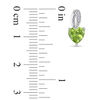 Thumbnail Image 1 of 6.0mm Heart-Shaped Peridot and Diamond Accent Stud Earrings in 10K White Gold