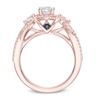 Thumbnail Image 2 of Vera Wang Love Collection 0.95 CT. T.W. Diamond Three Stone Split Shank Engagement Ring in 14K Rose Gold