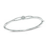 Thumbnail Image 0 of 0.14 CT. T.W. Certified Canadian Diamond Centre Braid Bangle in Sterling Silver (I/I2)