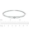 Thumbnail Image 1 of 0.14 CT. T.W. Certified Canadian Diamond Centre Braid Bangle in Sterling Silver (I/I2)