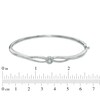 Thumbnail Image 2 of 0.14 CT. T.W. Certified Canadian Diamond Centre Braid Bangle in Sterling Silver (I/I2)