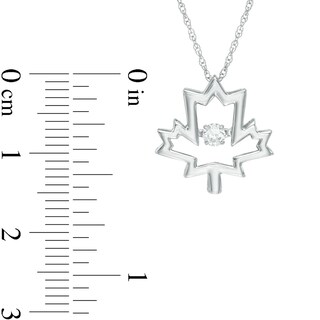 Unstoppable Love™ 0.10 CT. Certified Canadian Diamond Maple Leaf Pendant in 10K White Gold (I/I2)