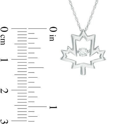 Unstoppable Love™ 0.10 CT. Certified Canadian Diamond Maple Leaf Pendant in 10K White Gold (I/I2)