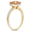 Thumbnail Image 2 of 7.0mm Citrine and 0.05 CT. T.W. Diamond Frame Ring in 10K Gold