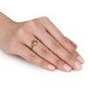 Thumbnail Image 3 of 7.0mm Citrine and 0.05 CT. T.W. Diamond Frame Ring in 10K Gold
