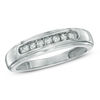 Thumbnail Image 1 of 0.25 CT. T.W. Diamond Comfort Fit Anniversary Band in 10K White Gold