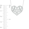Thumbnail Image 1 of AVA Nadri Crystal Ornate Heart Necklace in Sterling Silver - 16"