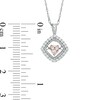 Thumbnail Image 2 of Unstoppable Love™ 0.20 CT. T.W. Diamond Tilted Square with Inner Heart Pendant in 10K Two-Tone Gold