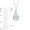 Thumbnail Image 1 of Unstoppable Love™ 0.20 CT. T.W. Diamond Twist Teardrop Pendant in 10K White Gold