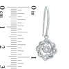 Thumbnail Image 2 of Unstoppable Love™ 0.29 CT. T.W. Diamond Wreath Drop Earrings in 10K White Gold