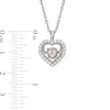 Thumbnail Image 2 of Unstoppable Love™ 0.15 CT. T.W. Diamond Heart in Heart Pendant in 10K Two-Tone Gold