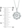 Thumbnail Image 2 of Unstoppable Love™ 0.19 CT. T.W. Diamond Wreath Pendant in 10K White Gold