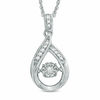 Unstoppable Love™ 0.16 CT. T.W. Diamond Teardrop Pendant in Sterling Silver