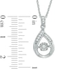 Thumbnail Image 1 of Unstoppable Love™ 0.16 CT. T.W. Diamond Teardrop Pendant in Sterling Silver