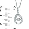 Unstoppable Love™ 0.16 CT. T.W. Diamond Teardrop Pendant in Sterling Silver