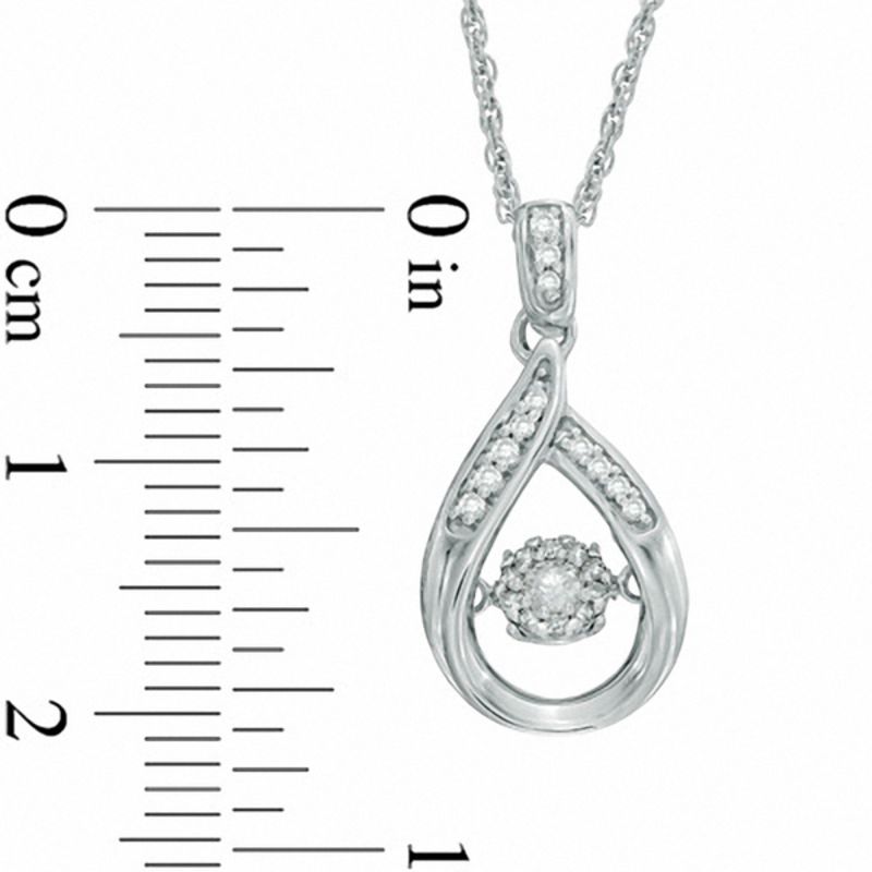 Unstoppable Loveâ¢ 0.16 CT. T.W. Diamond Teardrop Pendant in Sterling Silver