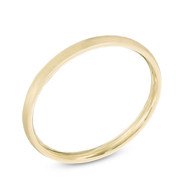 2.0mm 14K Gold Satin Wedding Band