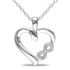 Thumbnail Image 1 of 0.05 CT. T.W. Diamond Heart with Infinity Pendant in Sterling Silver