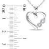 Thumbnail Image 2 of 0.05 CT. T.W. Diamond Heart with Infinity Pendant in Sterling Silver