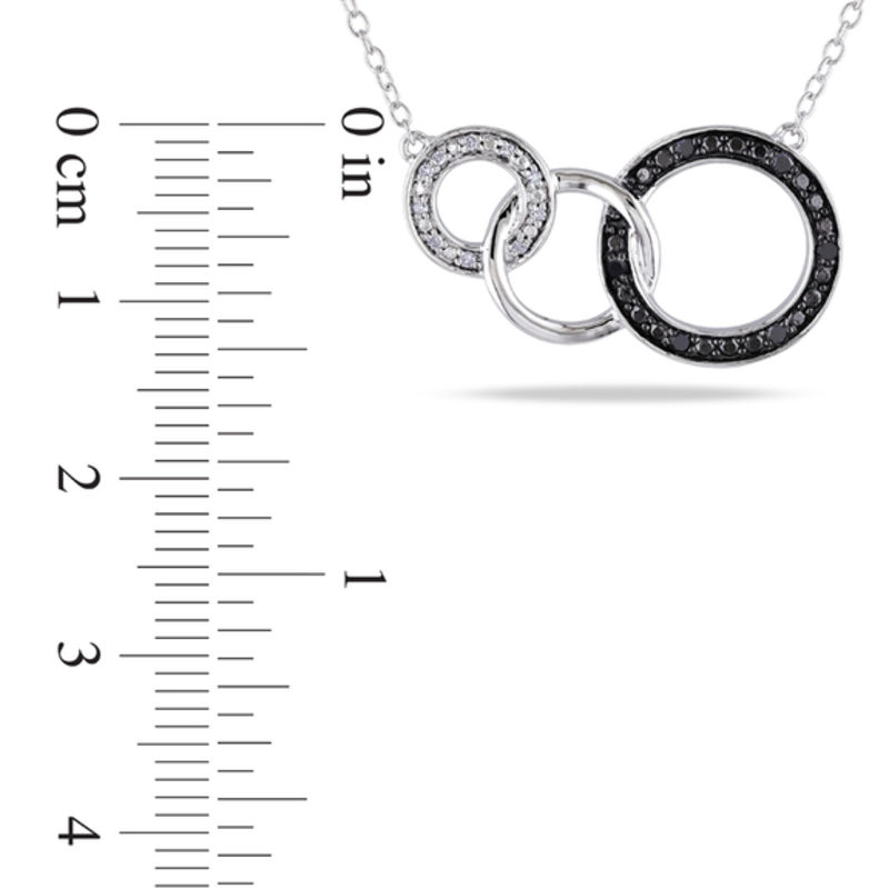 Interlocking circle necklace shop with pave accents