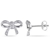 Thumbnail Image 1 of Diamond Accent Bow Stud Earrings in 10K White Gold