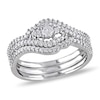 Thumbnail Image 0 of 0.47 CT. T.W. Diamond Swirl Three Piece Bridal Set in 10K White Gold