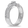 0.47 CT. T.W. Diamond Swirl Three Piece Bridal Set in 10K White Gold